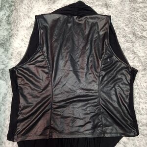 Black Faux Leather Vest